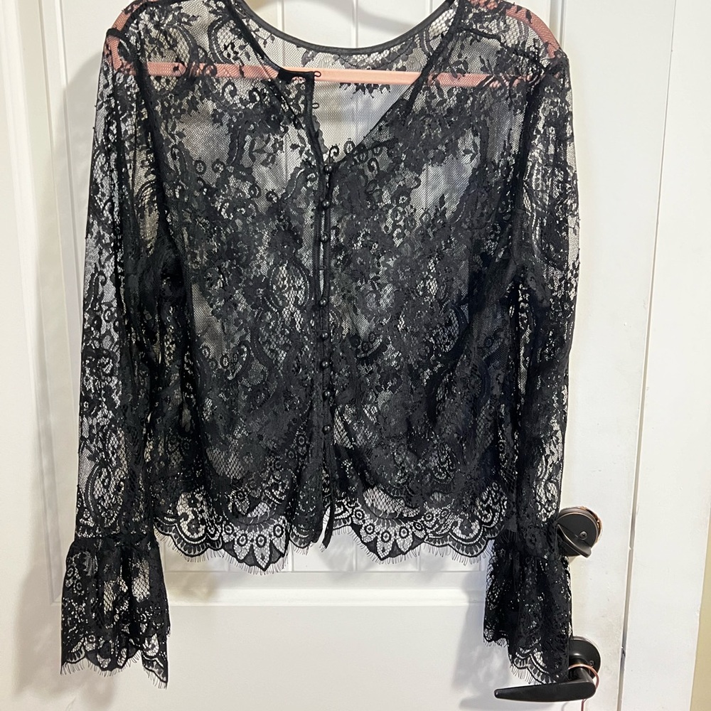 Vintage Black lace blouse